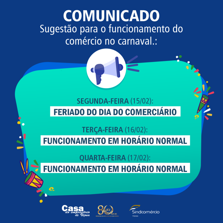 Funcionamento no Carnaval