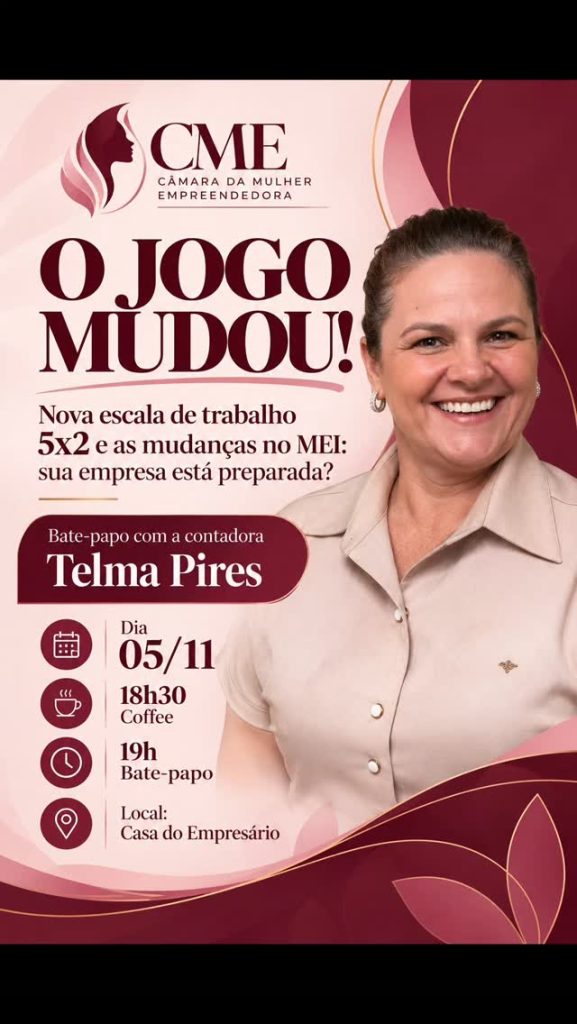 Arte do bate-papo O Jogo Mudou, da CME Viçosa, com a contadora Telma Pires, em 5 de novembro