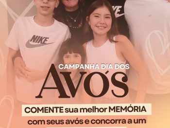 Arte da Campanha do Dia dos Avós 2026: comente sua melhor memória com seus avós e concorra a um vale-compras de R$ 200